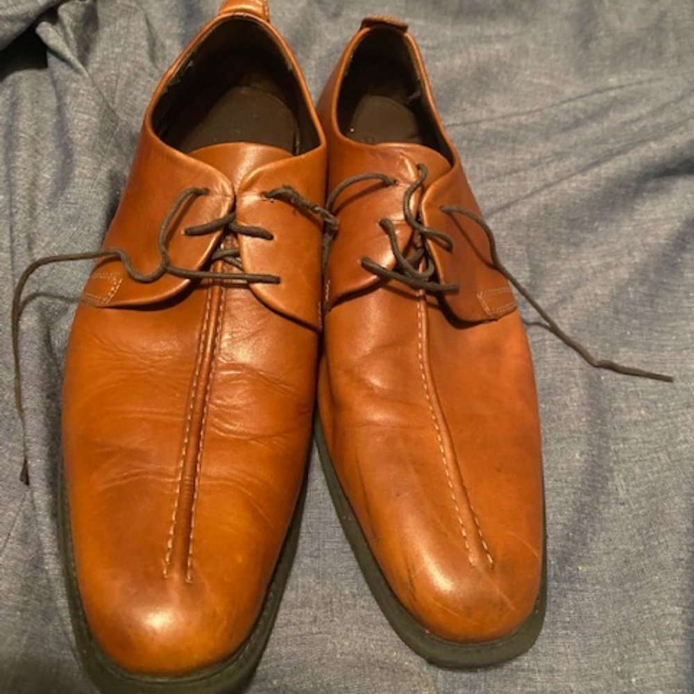 Cole Haan Tan Lace up leather center seam Men's size 10.5